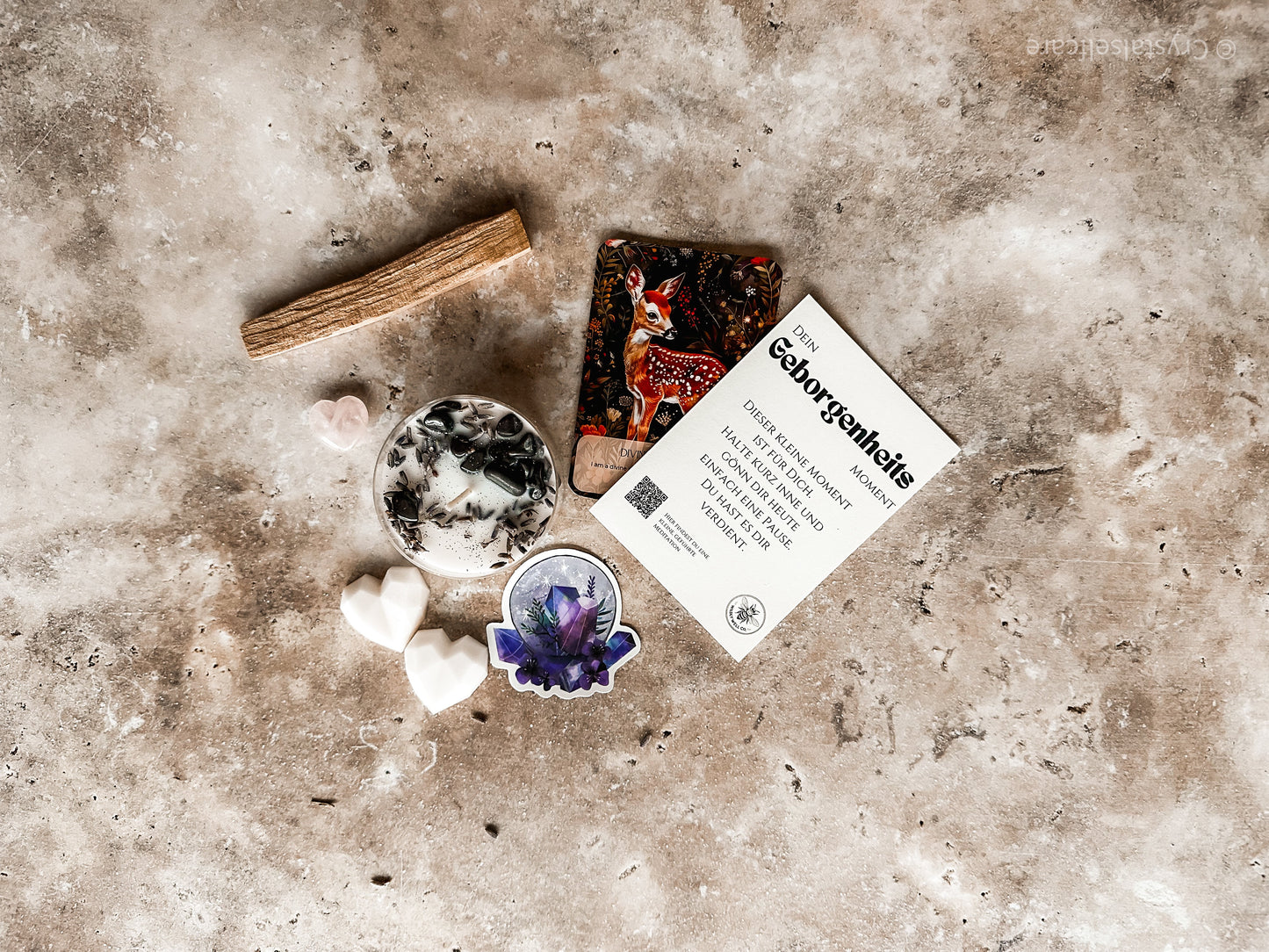 Goddess Ritual Kit Geborgenheit Erdung | Hämatit, Lavendel und innere Stabilität