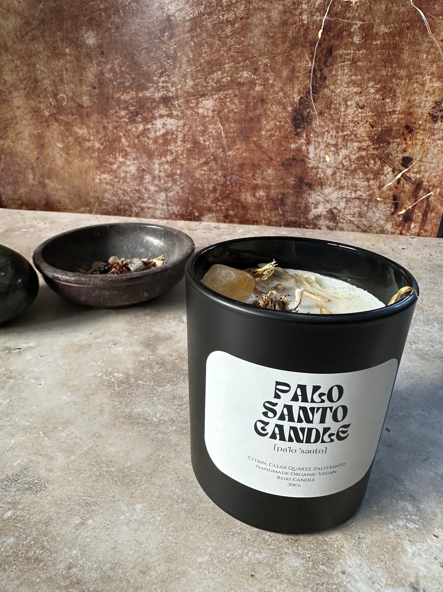 Citrin Kristallkerze – Solarplexus Edition I Kraft, Selbstvertrauen, Freude