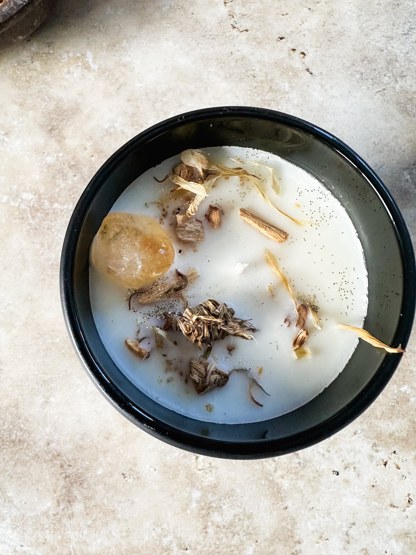 Citrin Kristallkerze – Solarplexus Edition I Kraft, Selbstvertrauen, Freude