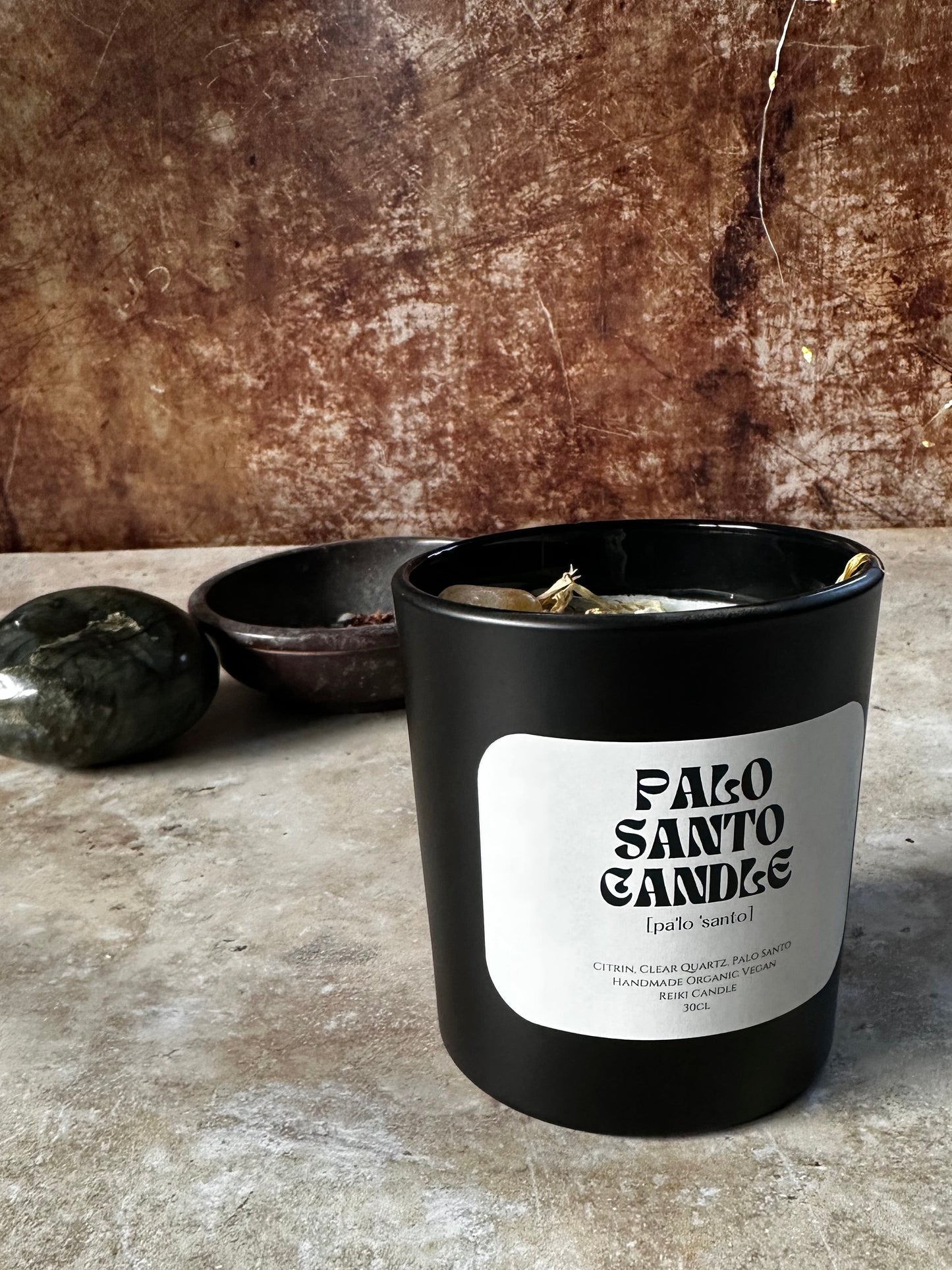 Citrin Kristallkerze – Solarplexus Edition I Kraft, Selbstvertrauen, Freude